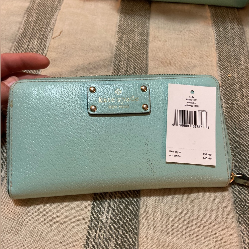 Kate Spade Wellesley Alessa Mint Satchel and Wallet - Picture 5 of 8